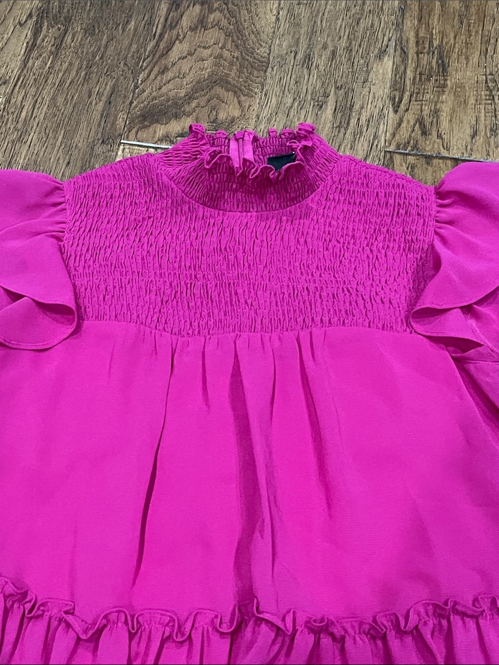 Maison Tara Fuchsia Tiered Ruffle Midi Dress - Picture 3 of 6